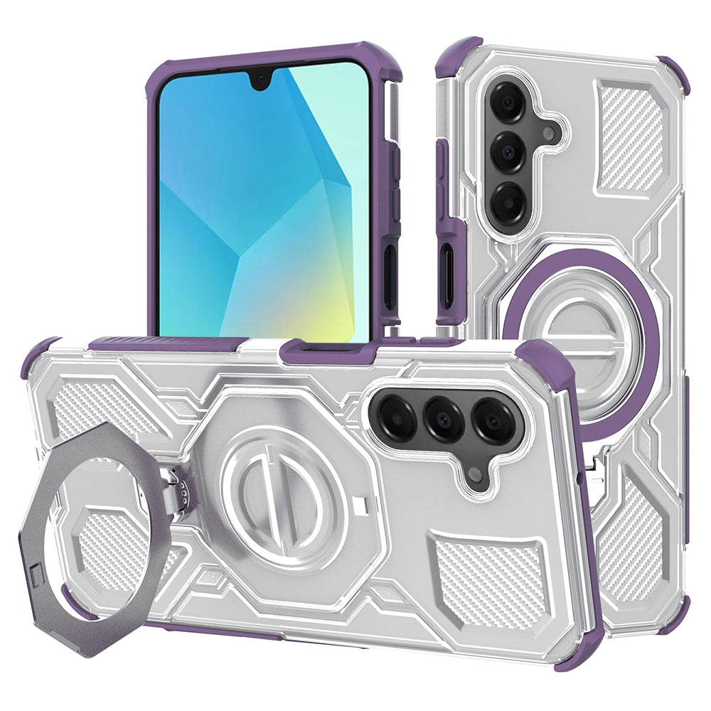Pouzdro pro Samsung Galaxy A16 5G A166 / A16 4G A165, Techsuit, Carbon Shield Pro, Fialové
