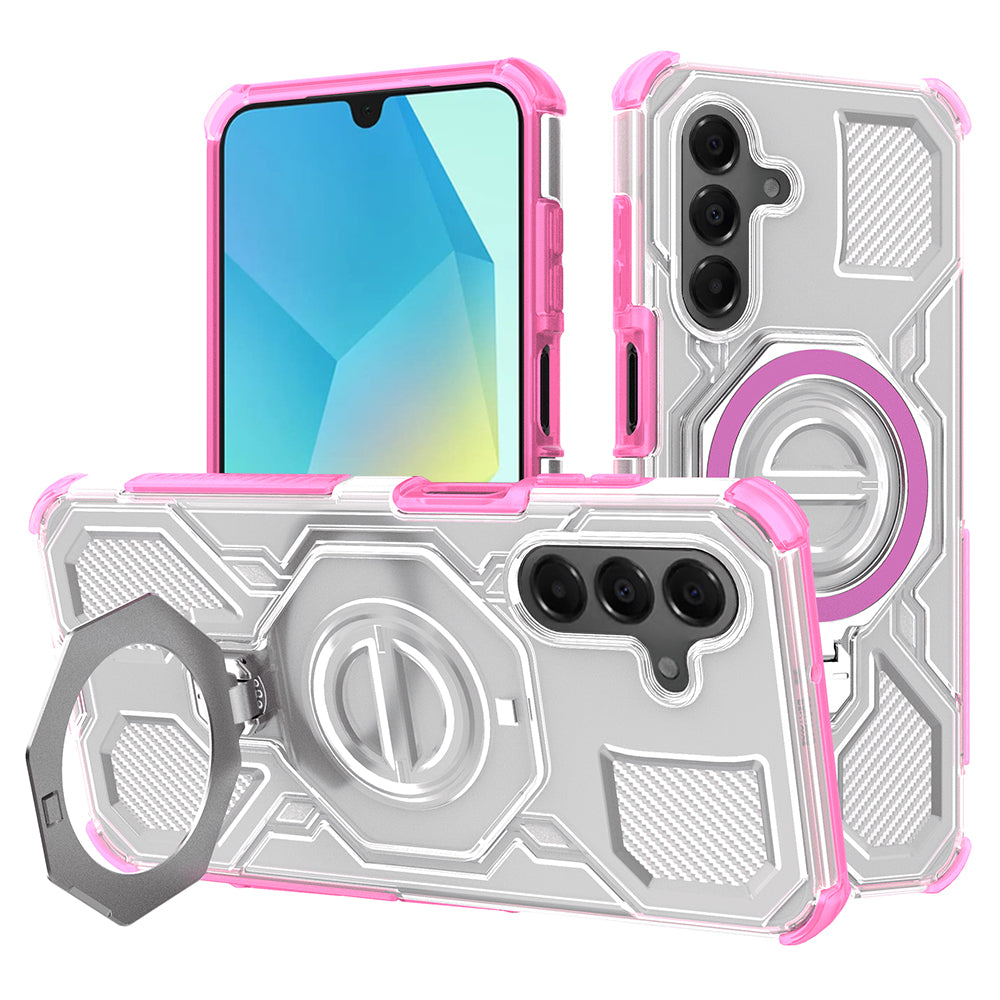 Pouzdro pro Samsung Galaxy A16 5G A166 / A16 4G A165, Techsuit, Carbon Shield Pro, Růžové