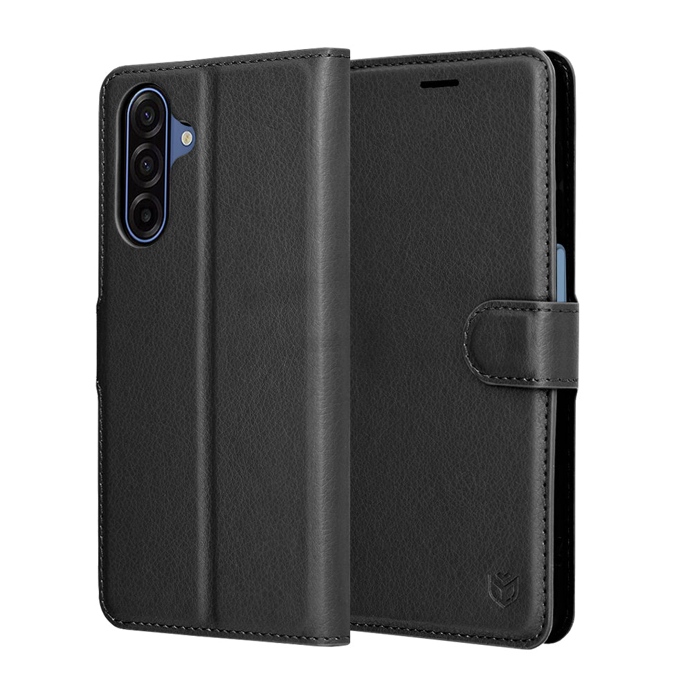 Pouzdro pro Samsung Galaxy A17 4G / A17 5G, Techsuit, kožené folio, černé