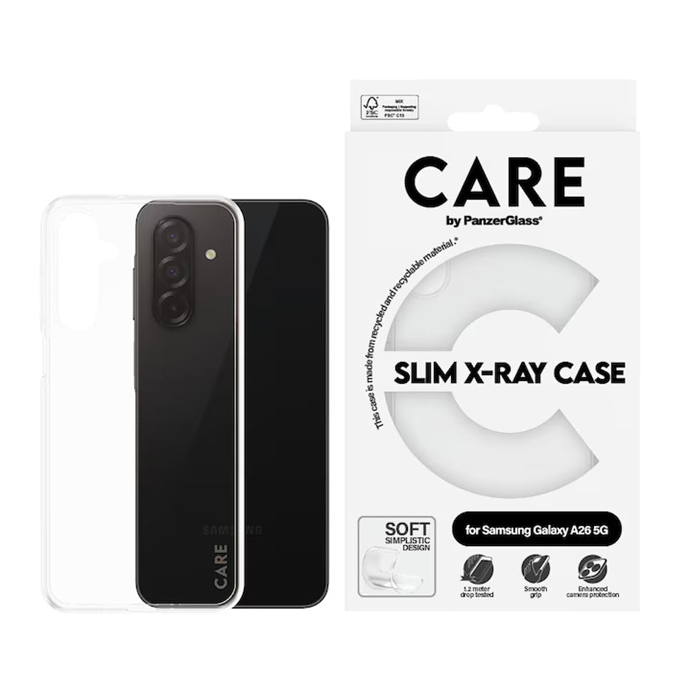 Pouzdro pro Samsung Galaxy A26 A266, PanzerGlass, Care Fashionable, Transparentní