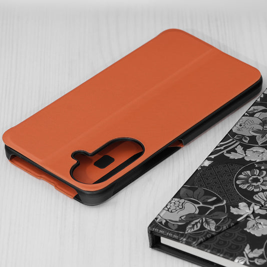 Pouzdro pro Samsung Galaxy A27 5G, Techsuit, eFold Nový Model, Oranžové