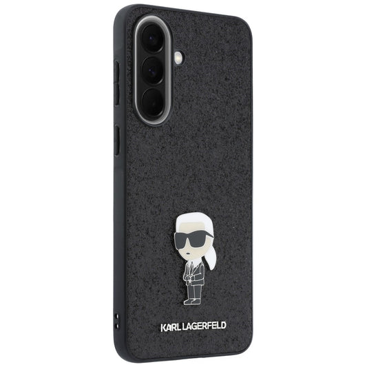 Pouzdro pro Samsung Galaxy A37 5G, Karl Lagerfeld, Glitter Fixed Ikonik Karl, Černé