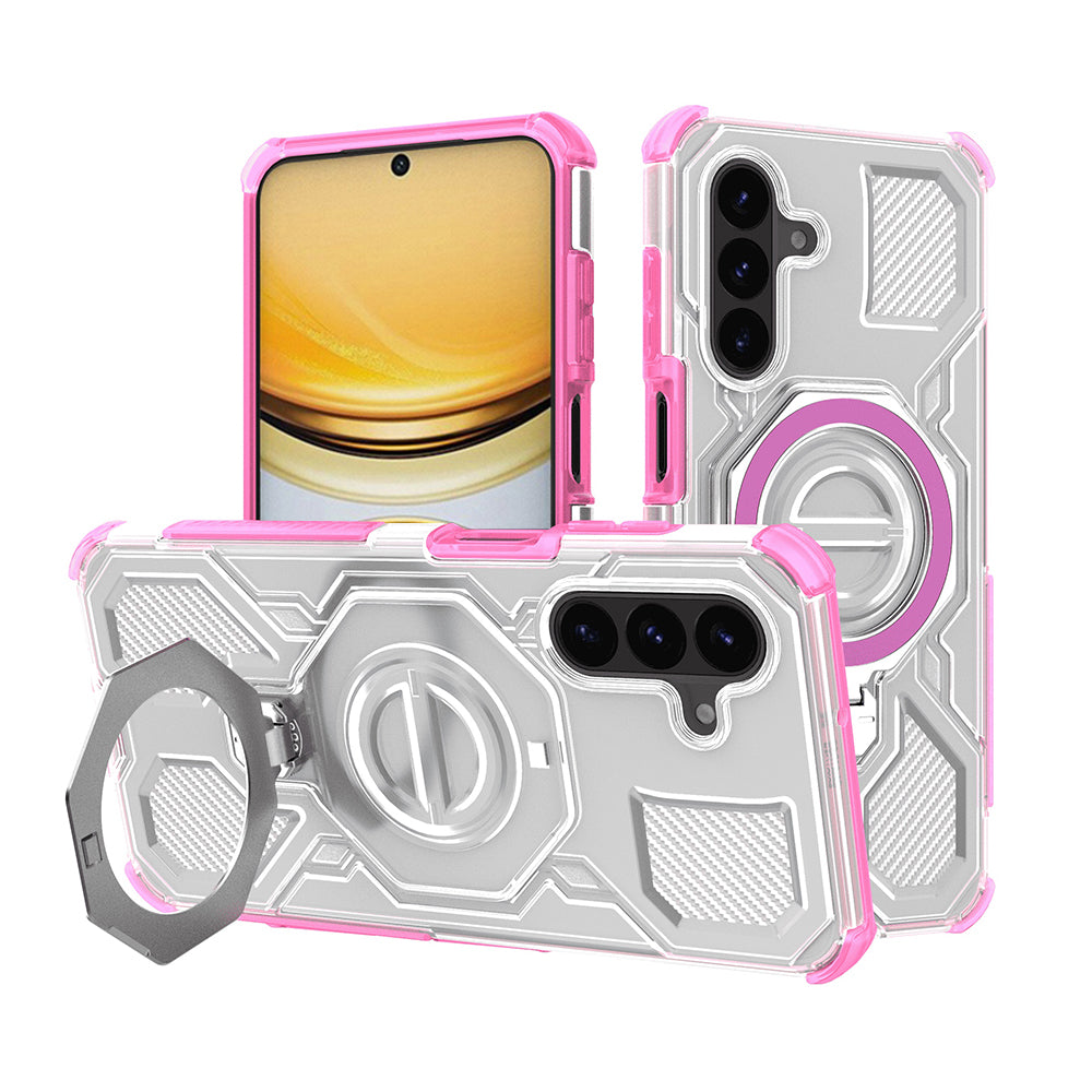Pouzdro pro Samsung Galaxy A37 5G, Techsuit, Carbon Shield Pro, Růžové.