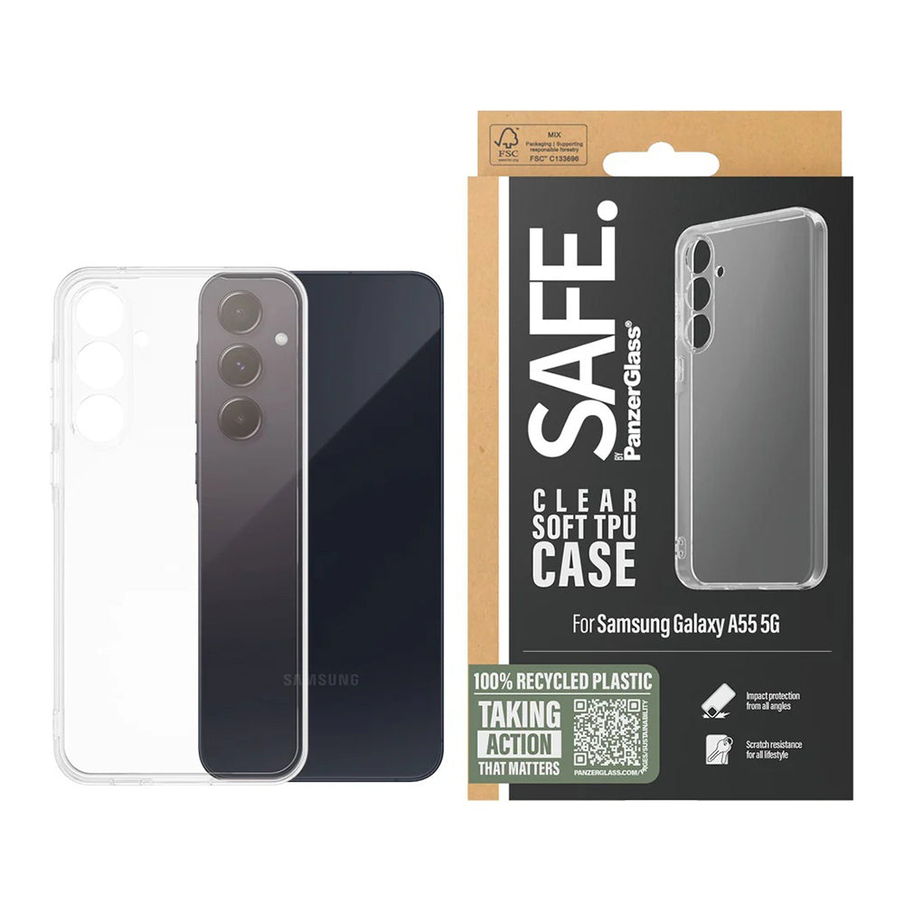 Pouzdro pro Samsung Galaxy A55 5G A556, PanzerGlass, Safe., Průhledné