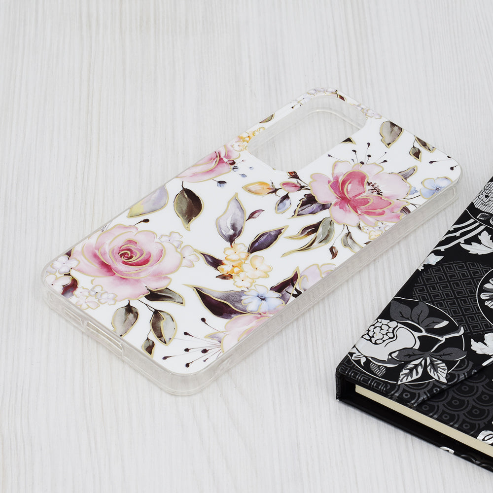 Pouzdro pro Samsung Galaxy A55 5G A556, Techsuit, Marble, Bílé