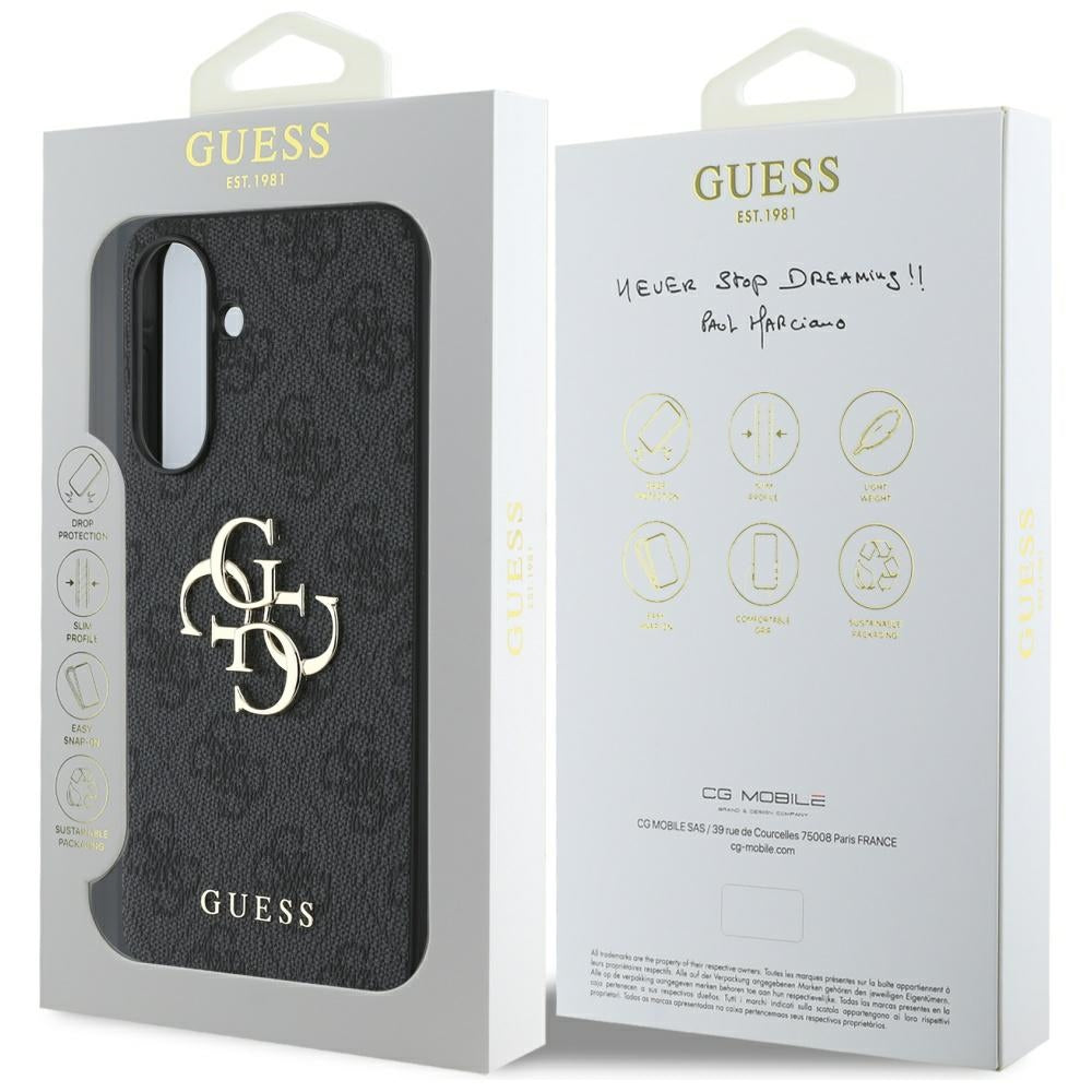 Pouzdro pro Samsung Galaxy A56 A566, Guess, 4G Big Logo, Černá