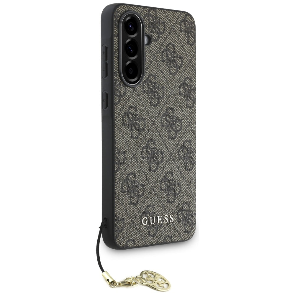 Pouzdro pro Samsung Galaxy A56 A566, Guess, 4G Charm, hnědá