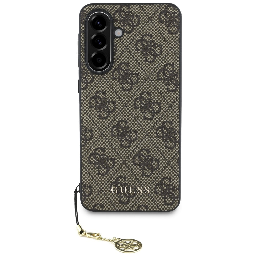 Pouzdro pro Samsung Galaxy A56 A566, Guess, 4G Charm, hnědá