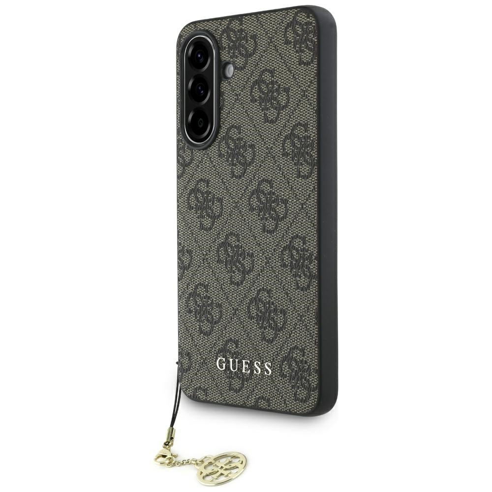 Pouzdro pro Samsung Galaxy A56 A566, Guess, 4G Charm, hnědá