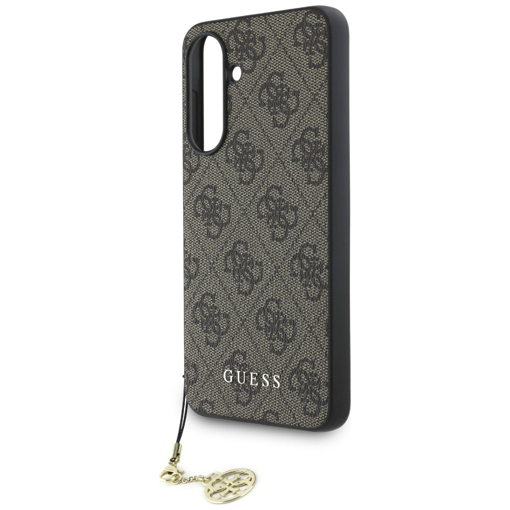 Pouzdro pro Samsung Galaxy A56 A566, Guess, 4G Charm, hnědá