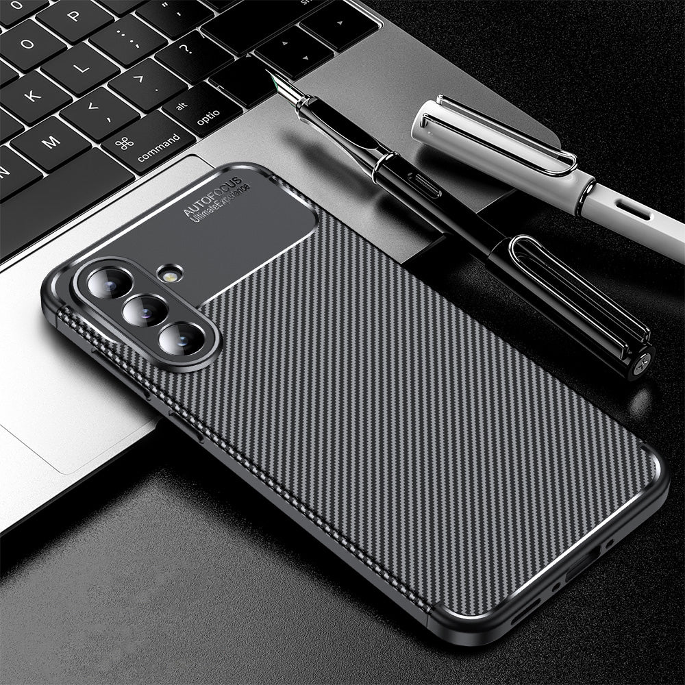 Pouzdro pro Samsung Galaxy A57 5G, Techsuit, CarbonFiber, Černá