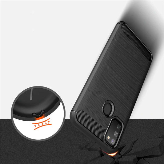 Pouzdro pro Samsung Galaxy M21 M215 / M30s M307, Techsuit, Carbon, Černé