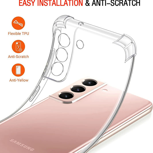 Pouzdro pro Samsung Galaxy S21 FE 5G G990, Techsuit, Odolné proti nárazům, Průhledné