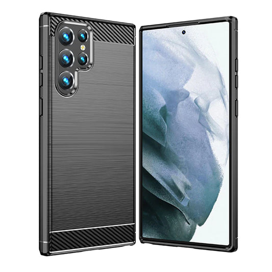 Pouzdro pro Samsung Galaxy S22 Ultra 5G S908, Techsuit, Carbon, Černé