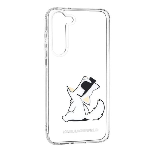 Pouzdro pro Samsung Galaxy S23+ S916, Karl Lagerfeld, Choupette Eat, Průhledné