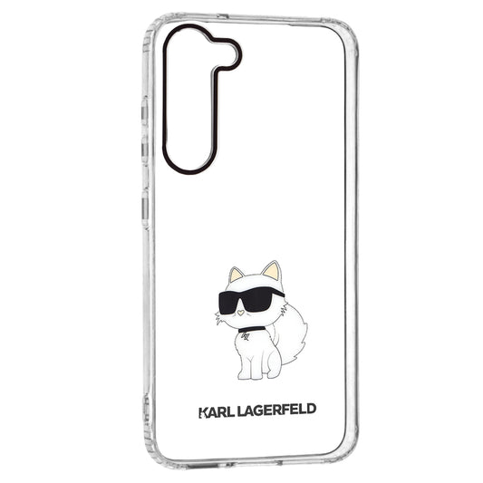 Pouzdro pro Samsung Galaxy S23+ S916, Karl Lagerfeld, Ikonik Choupette, Průhledné