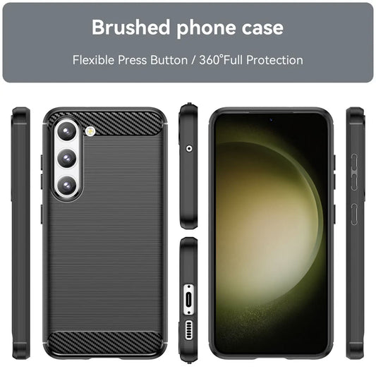 Pouzdro pro Samsung Galaxy S23+ S916, Techsuit, Carbon, Černé
