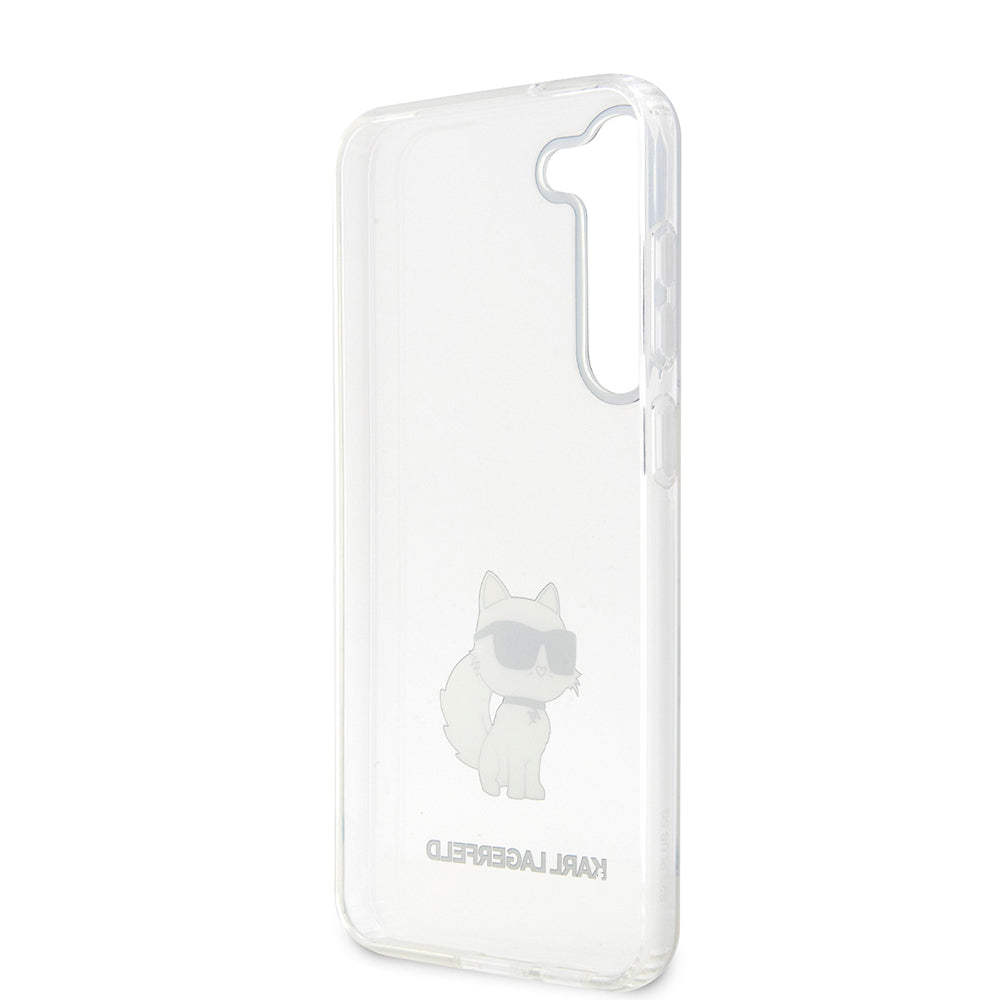 Pouzdro pro Samsung Galaxy S23 S911, Karl Lagerfeld, Ikonik Choupette, Průhledné