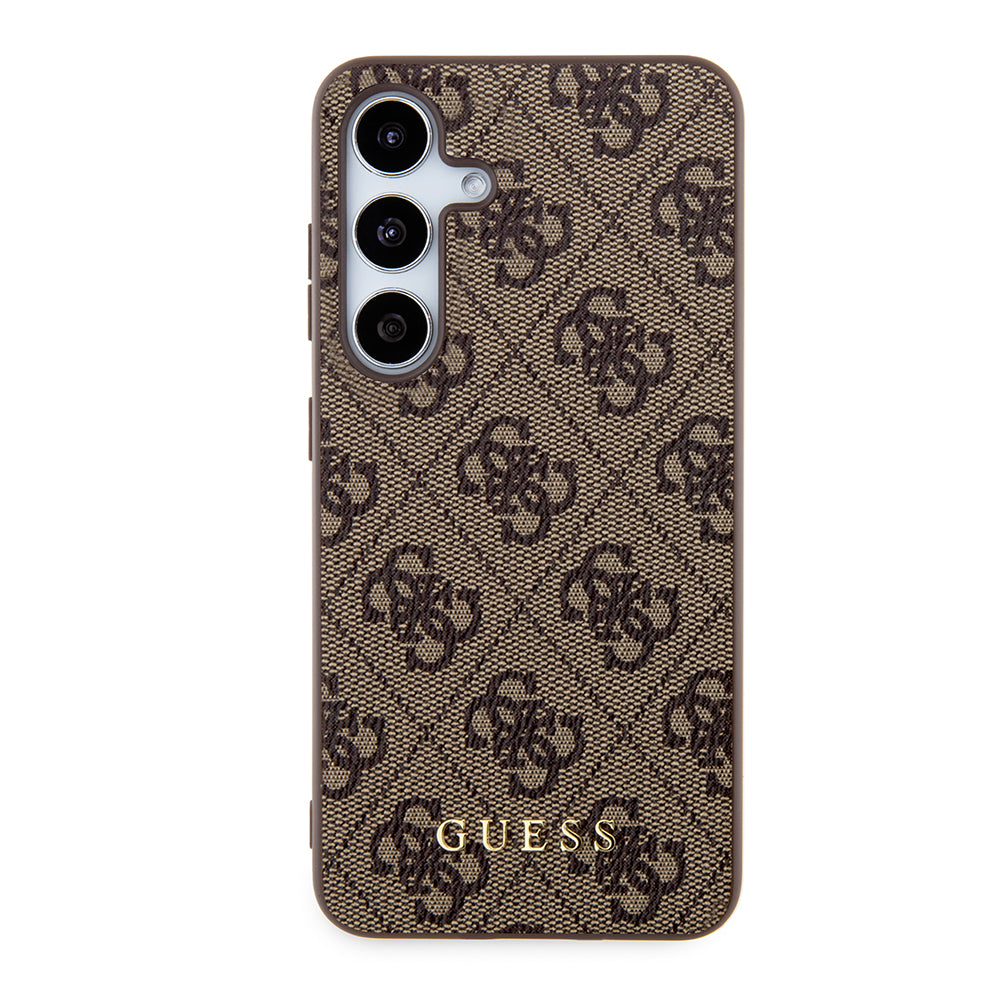 Pouzdro pro Samsung Galaxy S24+ S926, Guess, 4G Metal Gold Logo, Hnědá