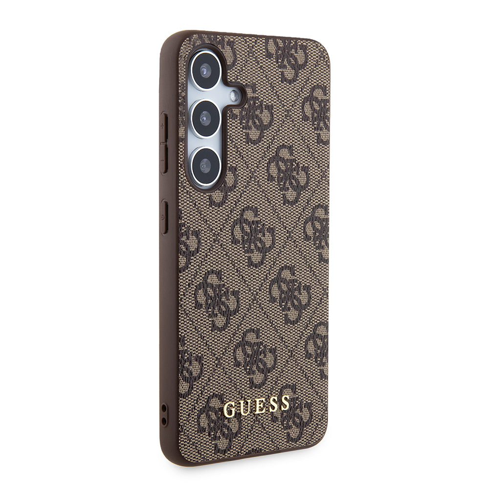 Pouzdro pro Samsung Galaxy S24+ S926, Guess, 4G Metal Gold Logo, Hnědá