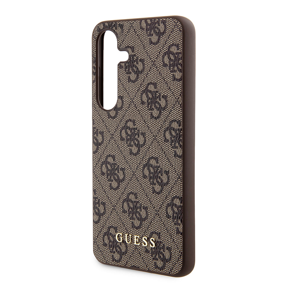 Pouzdro pro Samsung Galaxy S24+ S926, Guess, 4G Metal Gold Logo, Hnědá