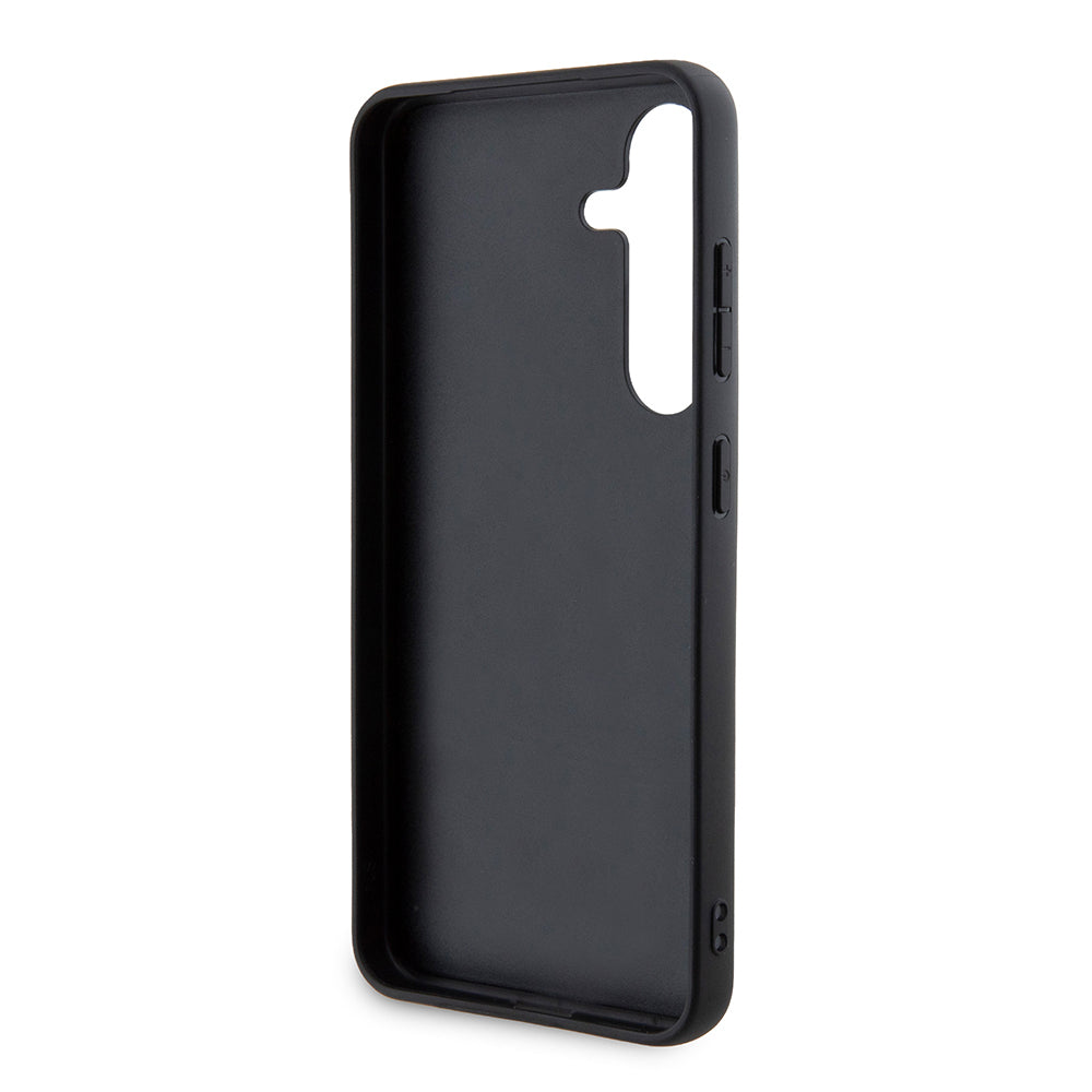 Pouzdro pro Samsung Galaxy S24+ S926, Guess, Grip Stand 4G Triangle Strass, Hnědá