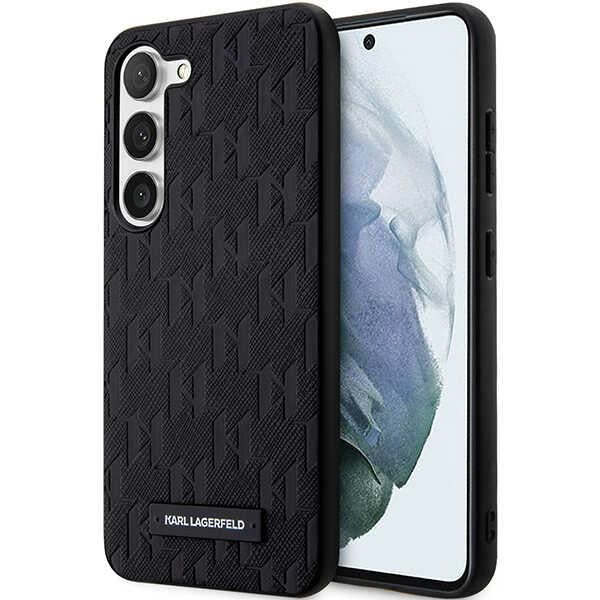 Pouzdro pro Samsung Galaxy S24+ S926, Karl Lagerfeld, Saffiano Monogram Metal Logo, Černá