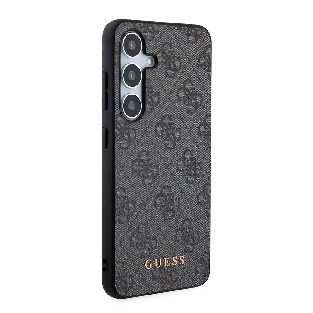 Pouzdro pro Samsung Galaxy S24 S921, Guess, 4G Metal Gold Logo, Černá