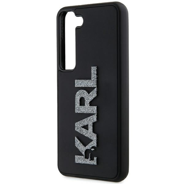 Pouzdro pro Samsung Galaxy S24 S921, Karl Lagerfeld, 3D Rubber Glitter Logo, Černá