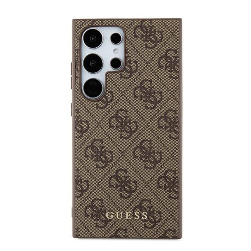 Pouzdro pro Samsung Galaxy S24 Ultra S928, Guess, 4G Metal Gold Logo, Hnědá
