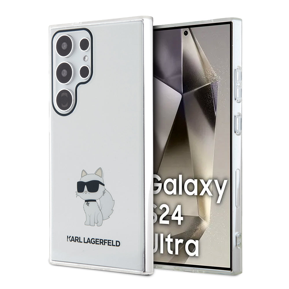 Pouzdro pro Samsung Galaxy S24 Ultra S928, Karl Lagerfeld, IML Luxury Choupette, Průhledné