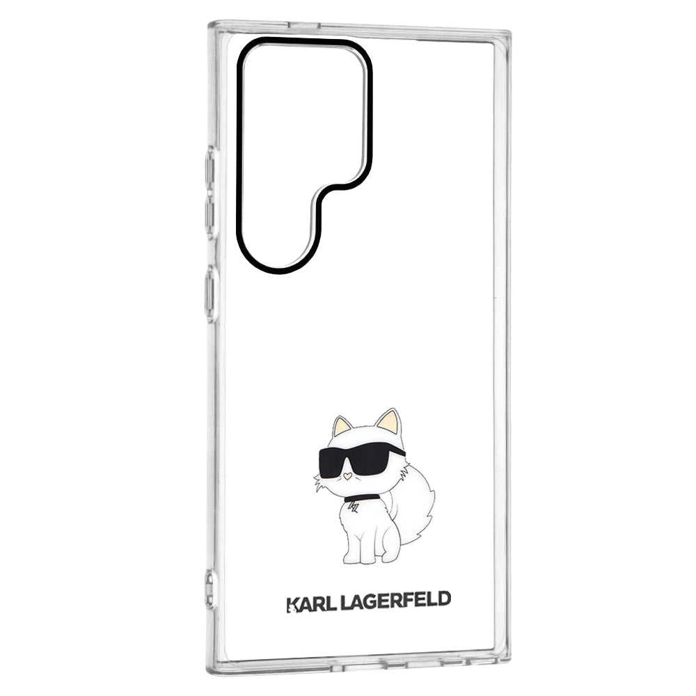 Pouzdro pro Samsung Galaxy S24 Ultra S928, Karl Lagerfeld, IML Luxury Choupette, Průhledné