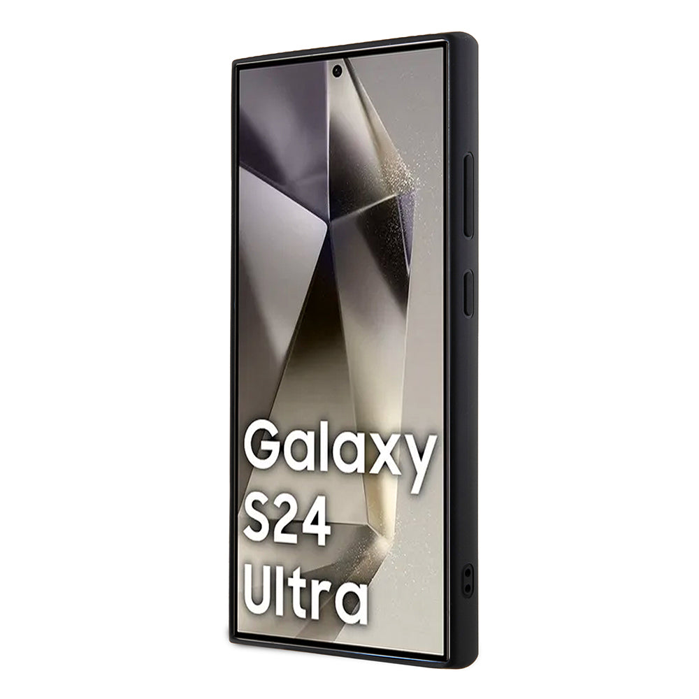 Pouzdro pro Samsung Galaxy S24 Ultra S928, Karl Lagerfeld, Rhinestone Metal Plate, Černá