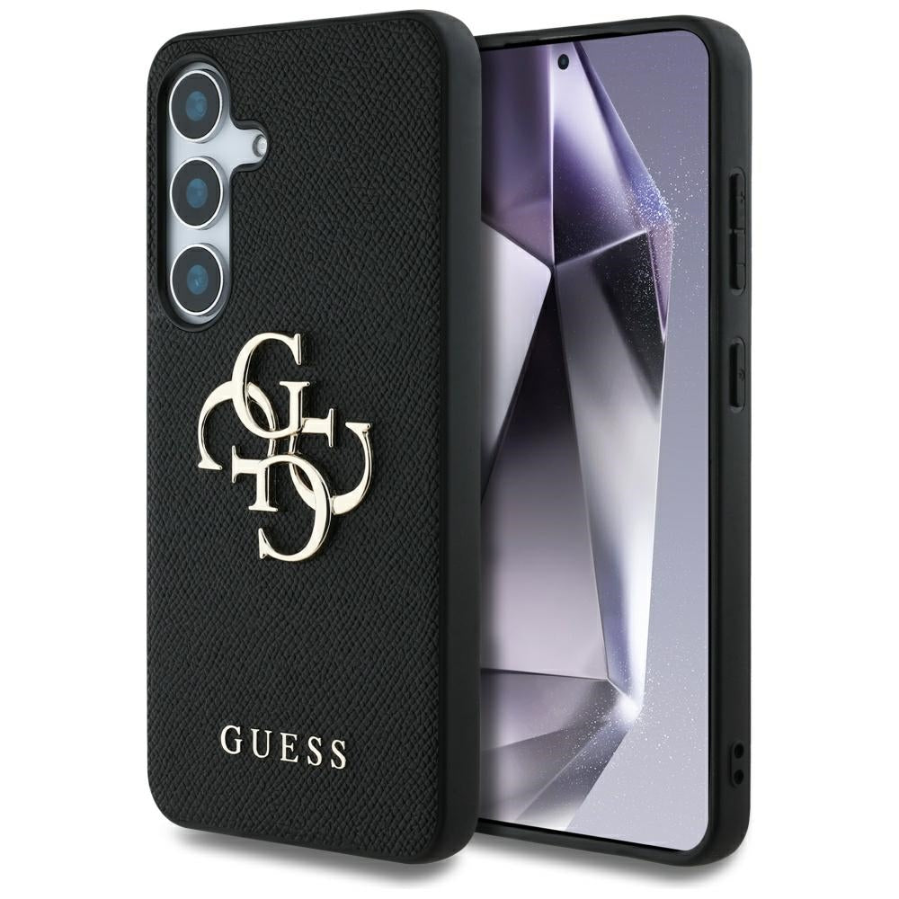 Pouzdro pro Samsung Galaxy S25+ S936, Guess, 4G Grained Big and Classic Logo, Černá