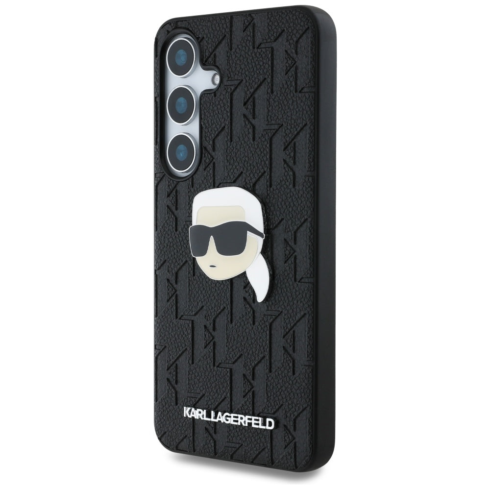 Pouzdro pro Samsung Galaxy S25+ S936, Karl Lagerfeld, Monogram Karl's Head, Černá