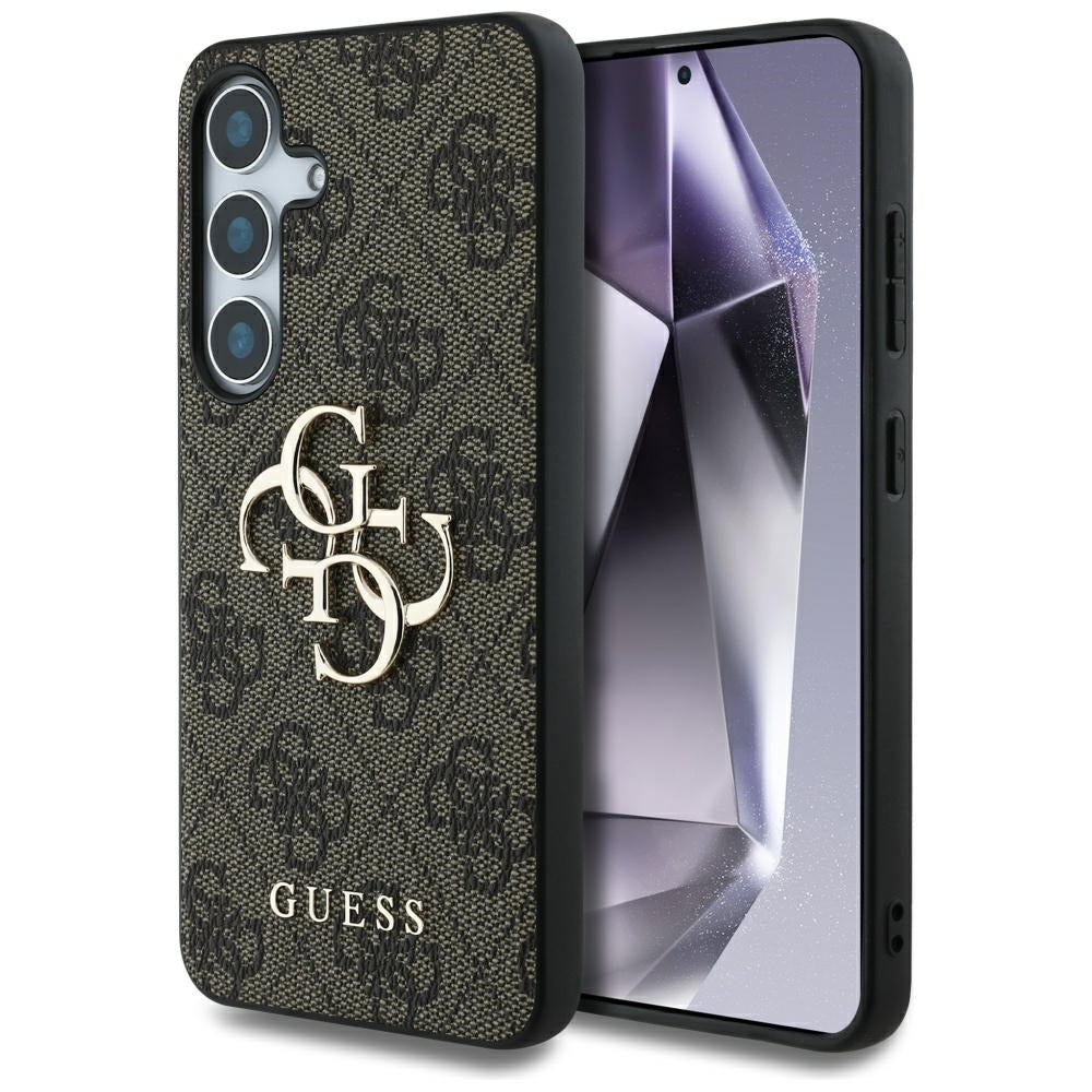 Pouzdro pro Samsung Galaxy S25 S931, Guess, 4G Big Logo, hnědá