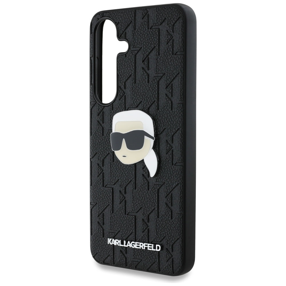 Pouzdro pro Samsung Galaxy S25 S931, Karl Lagerfeld, Monogram Karl's Head, Černá
