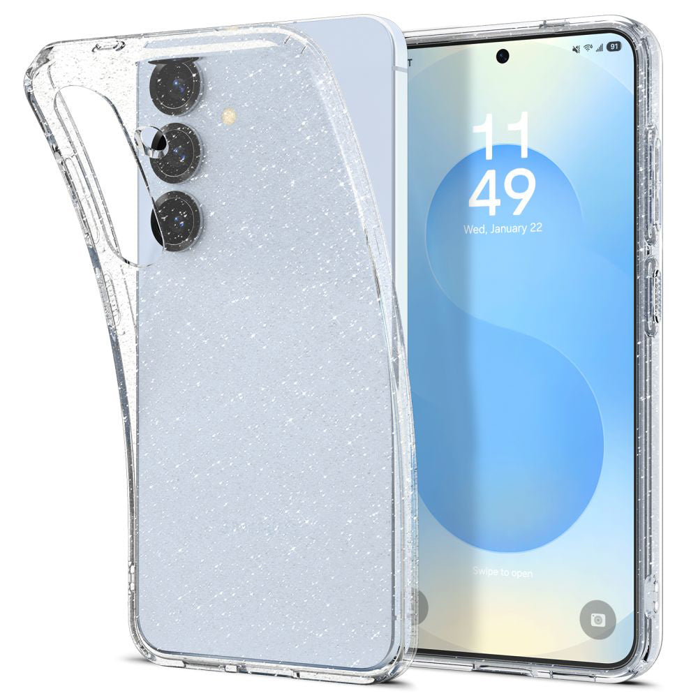 Pouzdro pro Samsung Galaxy S25 S931, Spigen, Liquid Crystal Glitter, Průhledné ACS08997