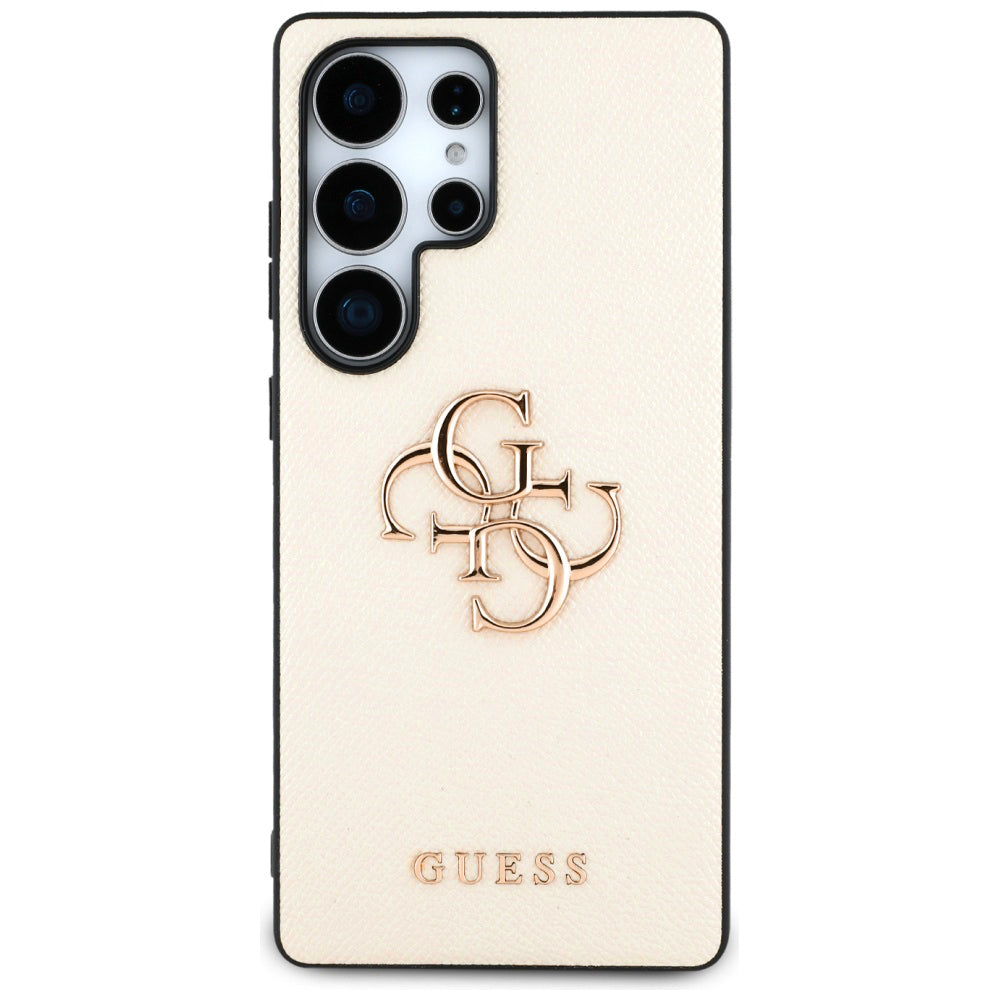 Pouzdro pro Samsung Galaxy S25 Ultra S938, Guess, 4G Grained Big and Classic Logo, Bežové