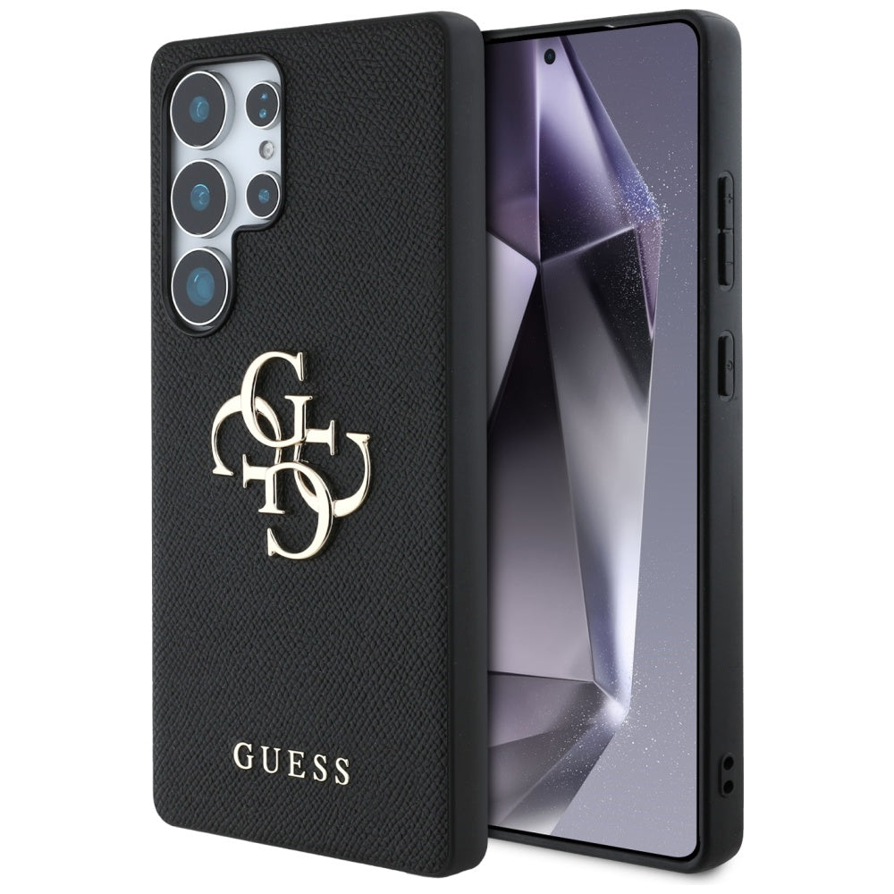 Pouzdro pro Samsung Galaxy S25 Ultra S938, Guess, 4G Grained Big and Classic Logo, Černá