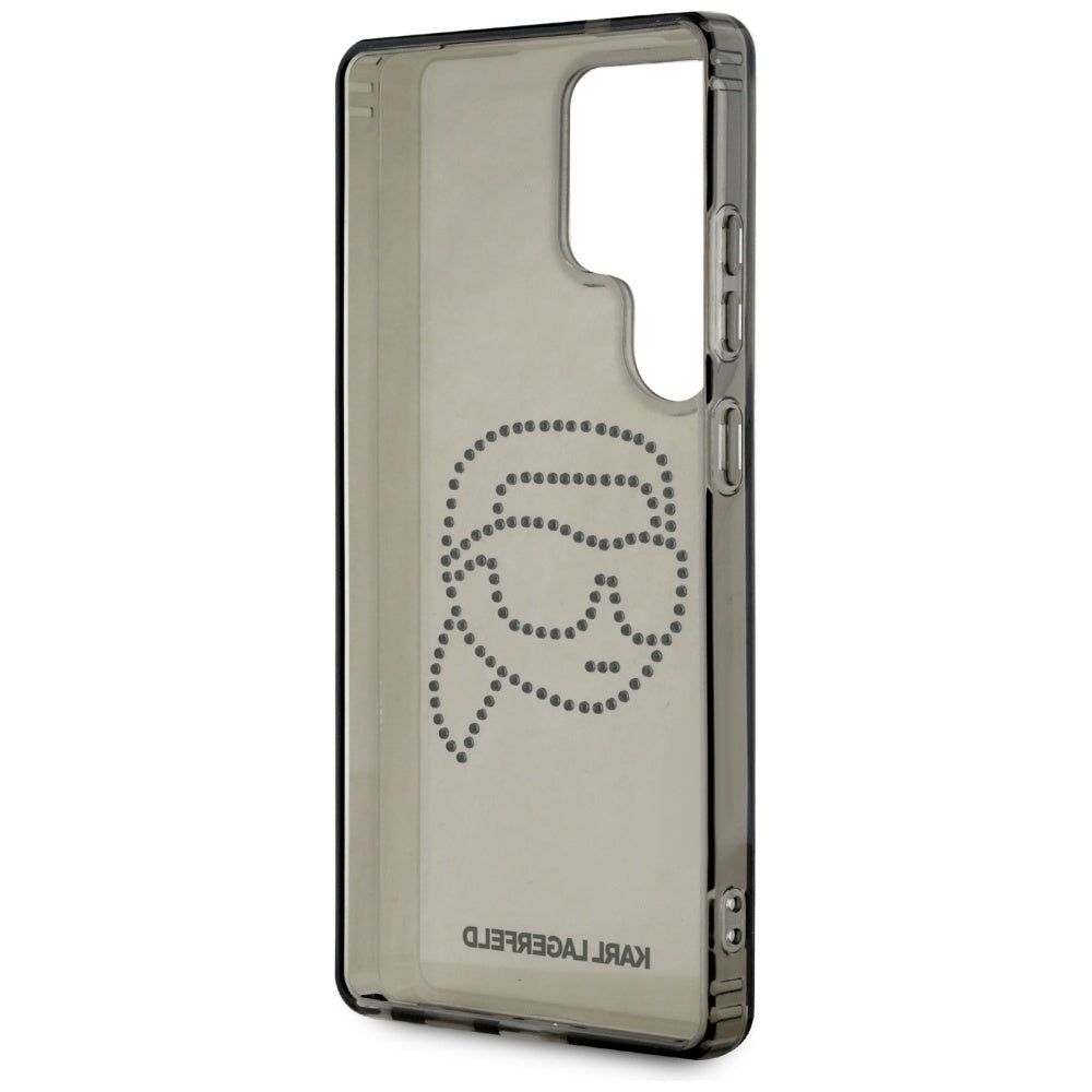 Pouzdro pro Samsung Galaxy S25 Ultra S938, Karl Lagerfeld, IML Rhinestones Karl's Head, Černá