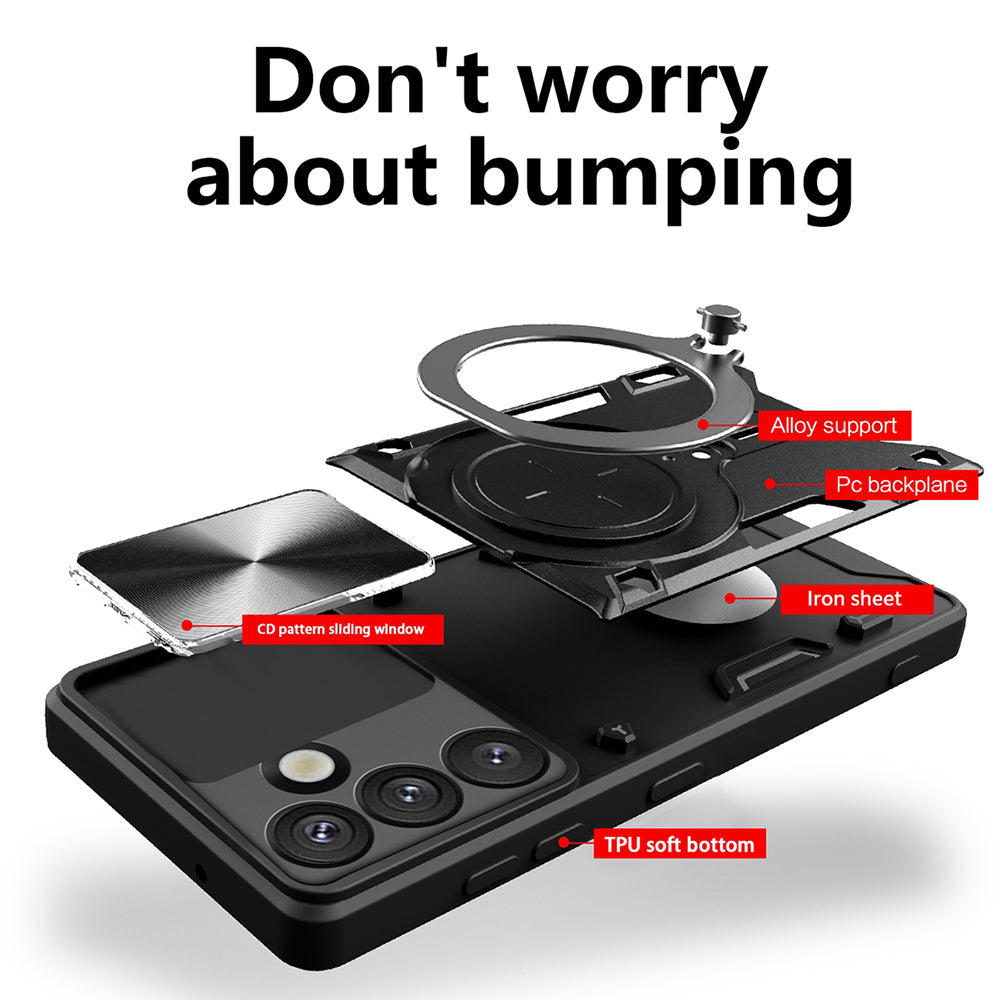 Pouzdro pro Samsung Galaxy S26 FE S741 / S25 FE, Techsuit, CamGuard Pro, Černé