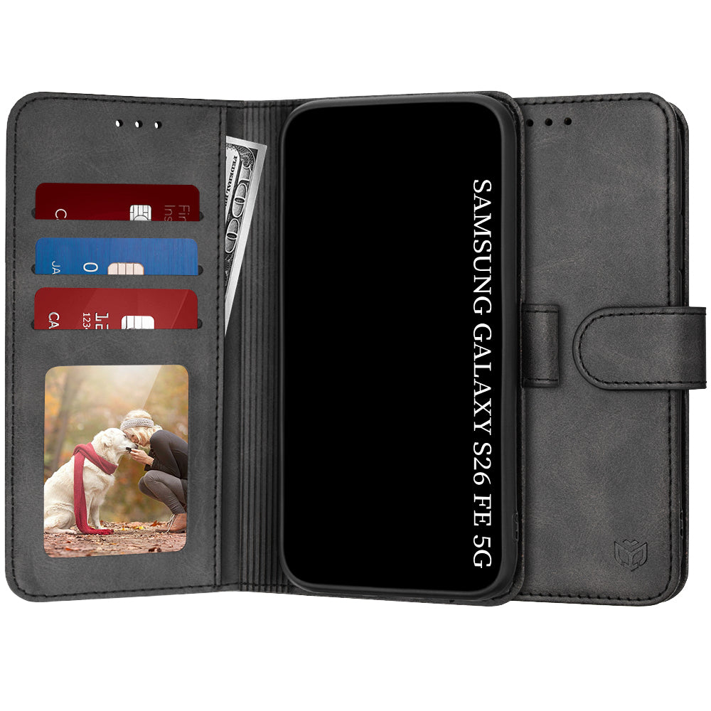 Pouzdro pro Samsung Galaxy S26 FE S741 / S25 FE, Techsuit, Diary Book, Černé