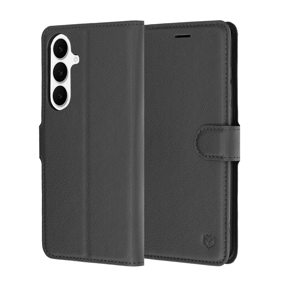 Pouzdro pro Samsung Galaxy S26 FE S741 / S25 FE, Techsuit, kožené folio, černé