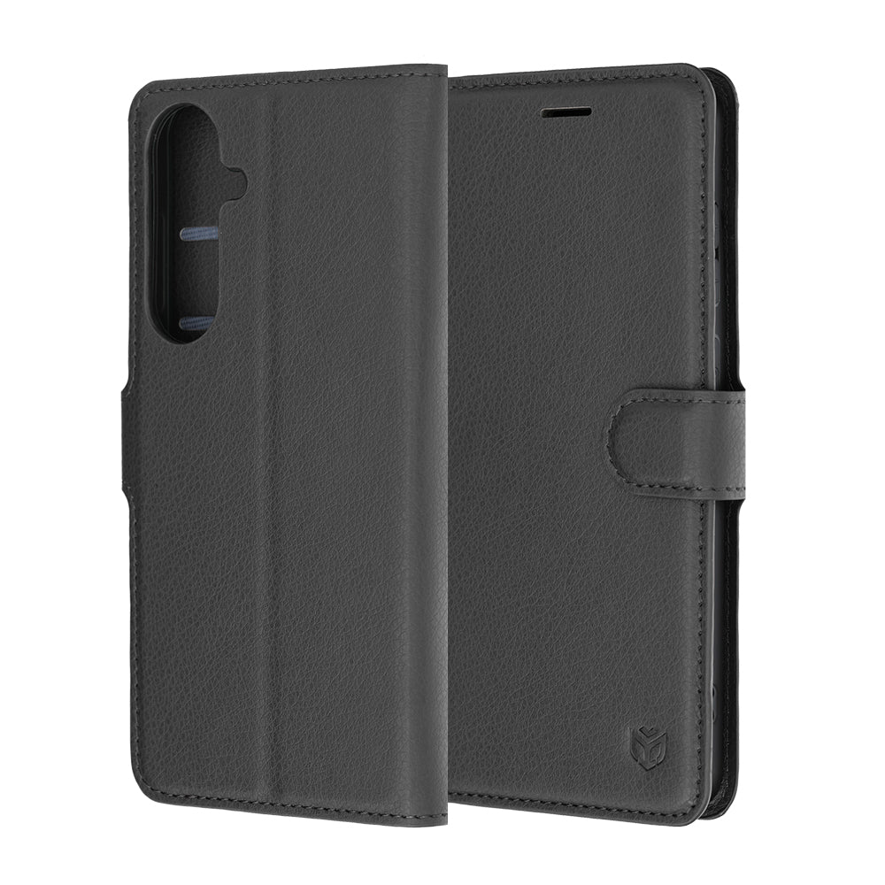 Pouzdro pro Samsung Galaxy S26 FE S741 / S25 FE, Techsuit, kožené folio, černé
