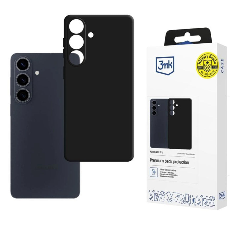 Pouzdro pro Samsung Galaxy S26 Plus S947, 3MK, Pro, Matně černé