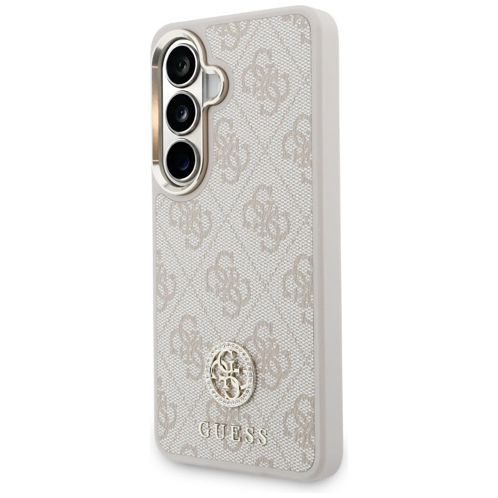 Pouzdro pro Samsung Galaxy S26 S942, GUESS, 4G Big Rhinestone Triangle Strap, Růžové