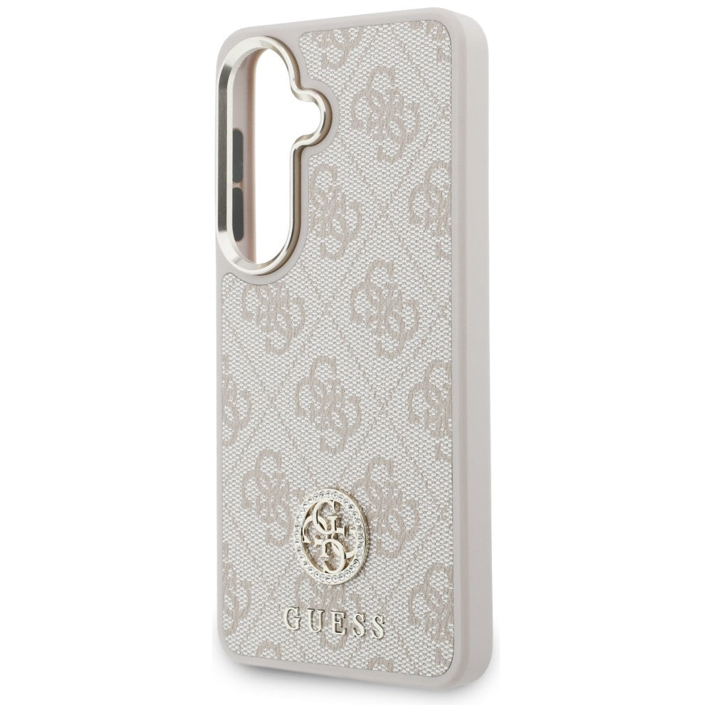 Pouzdro pro Samsung Galaxy S26 S942, GUESS, 4G Big Rhinestone Triangle Strap, Růžové