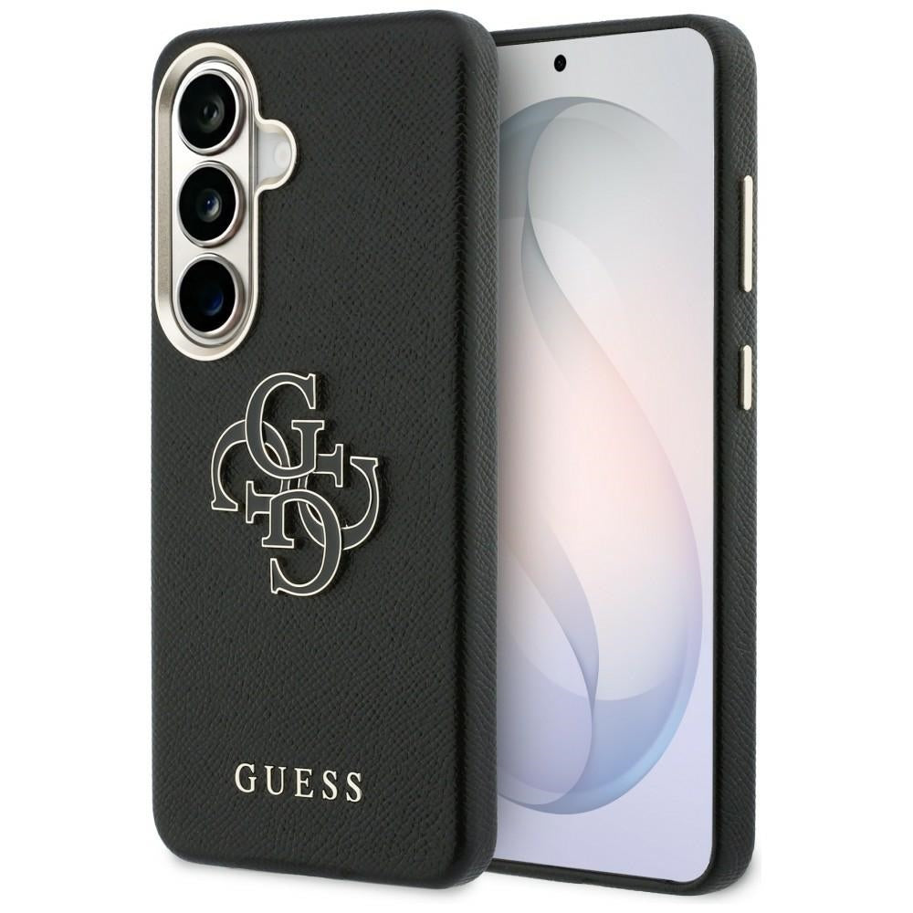 Case for Samsung Galaxy S26 S942, Guess, 4G Grained Big and Classic Logo, Black