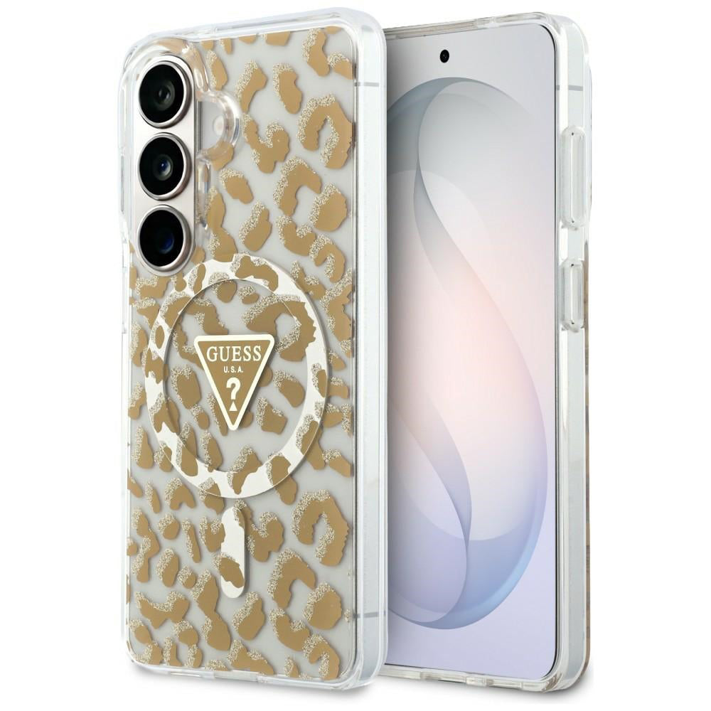 Pouzdro MagSafe pro Samsung Galaxy S26 S942, Guess, IML Leopard Pattern, Hnědá